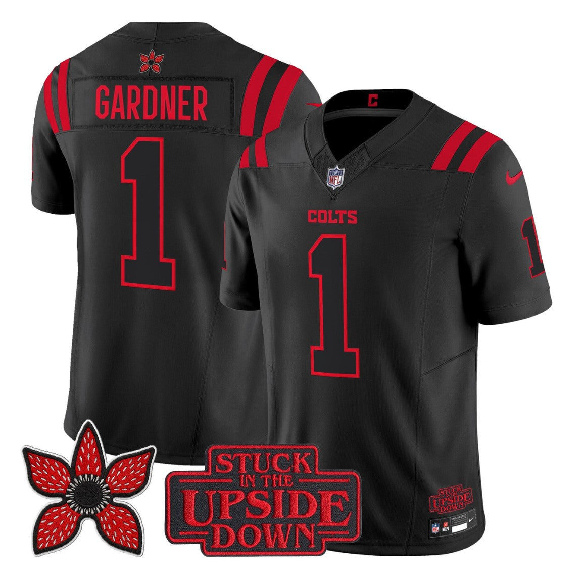 Sauce Gardner Jersey #1 Stranger Things Edition Football Vapor Limited Stitched