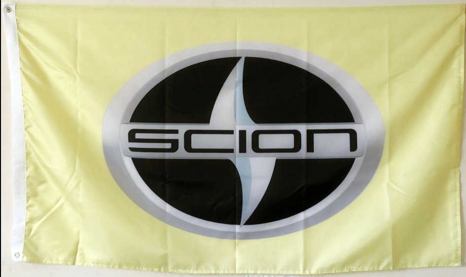 Scion Yellow Car Racing Flag 3X5 Ft Polyester Banner USA 90x150cm