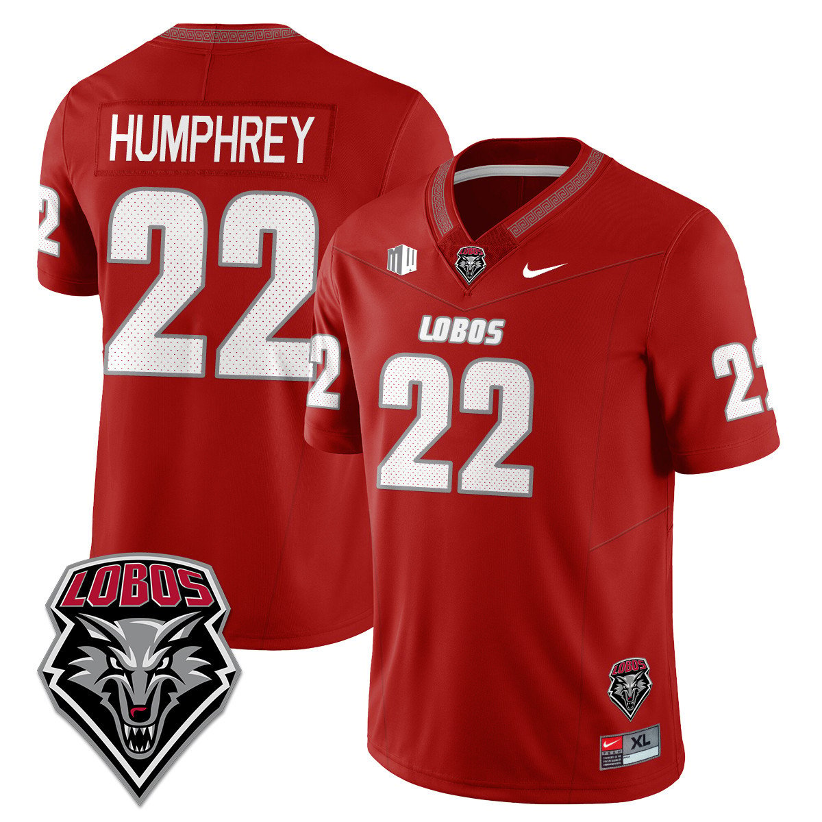 Scottre Humphrey Jersey #22 UNM Lobo Football 2025 Stitched Red