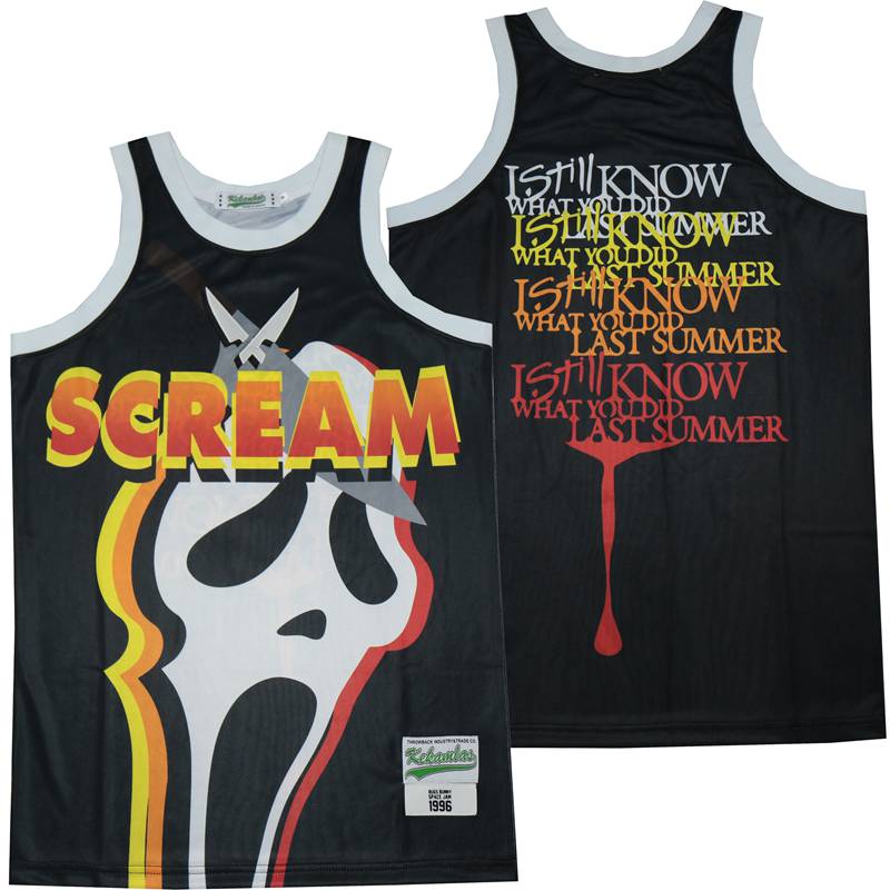 Scream Movie Basketball Jersey Black
