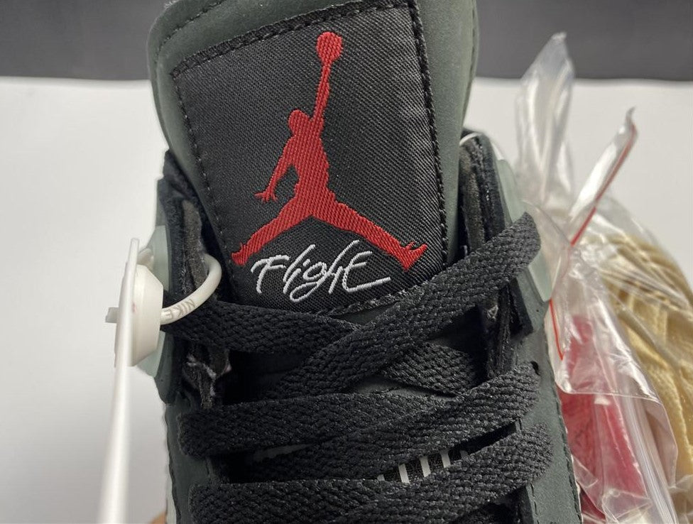 OFF-WHITE  x Air Jordan 4 Bred Shoes Sneakers