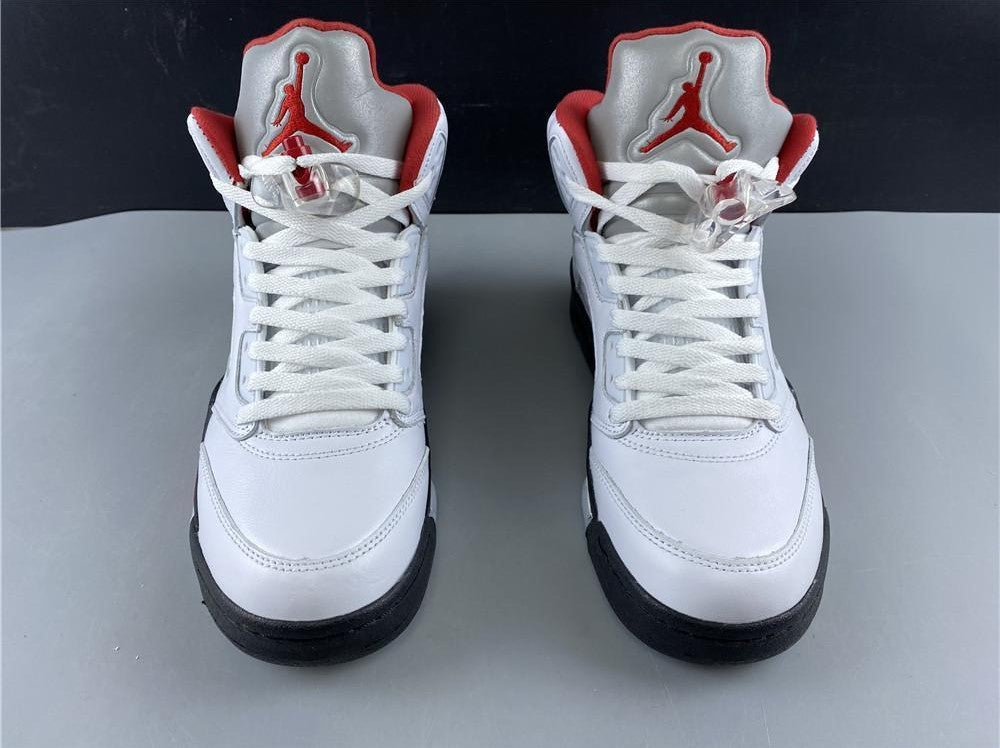 Air Jordan 5 Fire Red Silver Tongue (2020) Shoes Sneakers