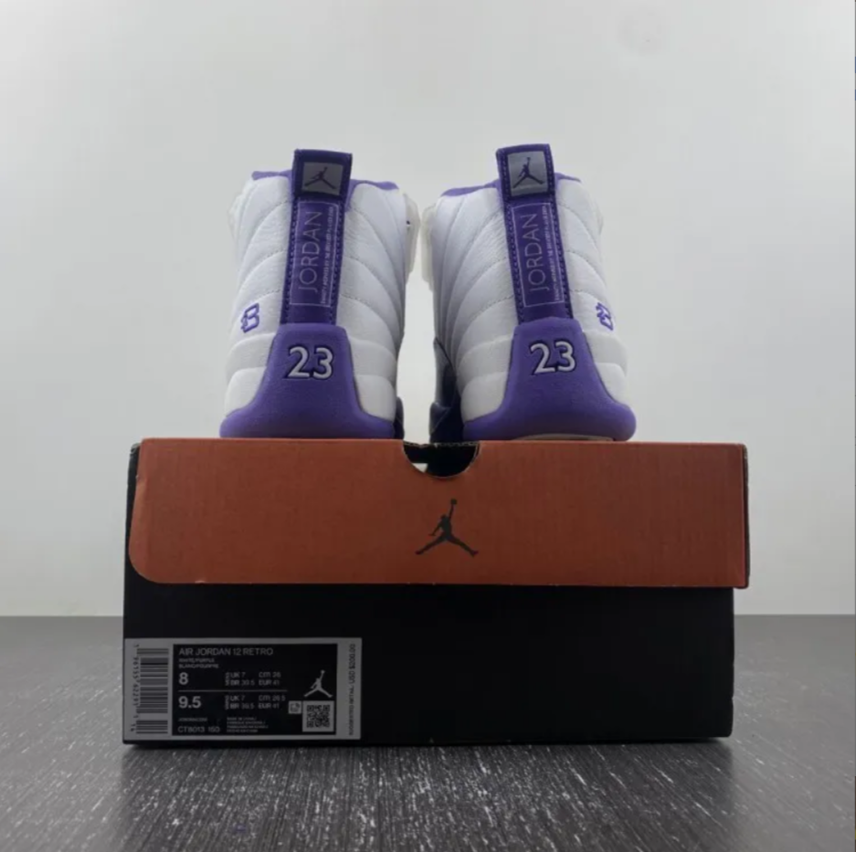Air Jordan 12 White Field Purple Shoes Sneakers