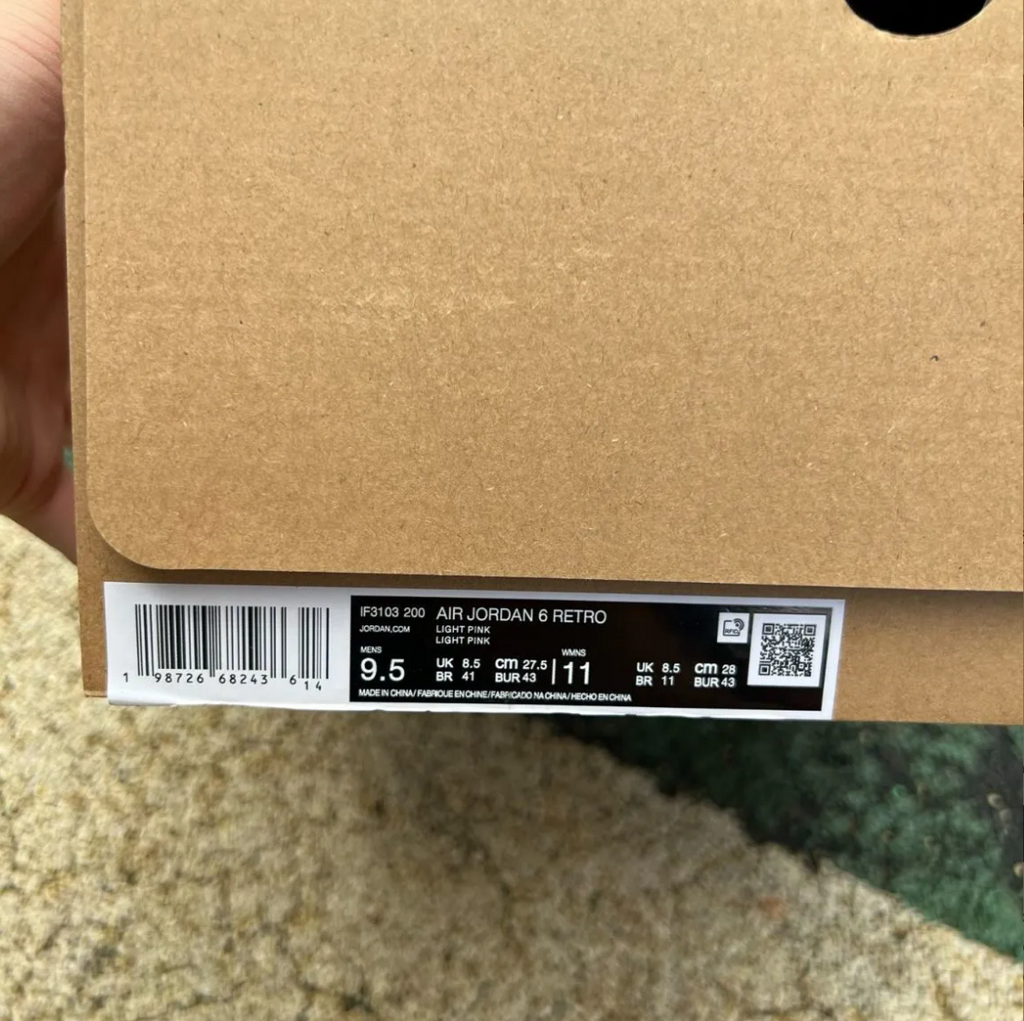 A Ma Maniere x Air Jordan 6 SP Black Smokey Mauve Shoes Sneaker