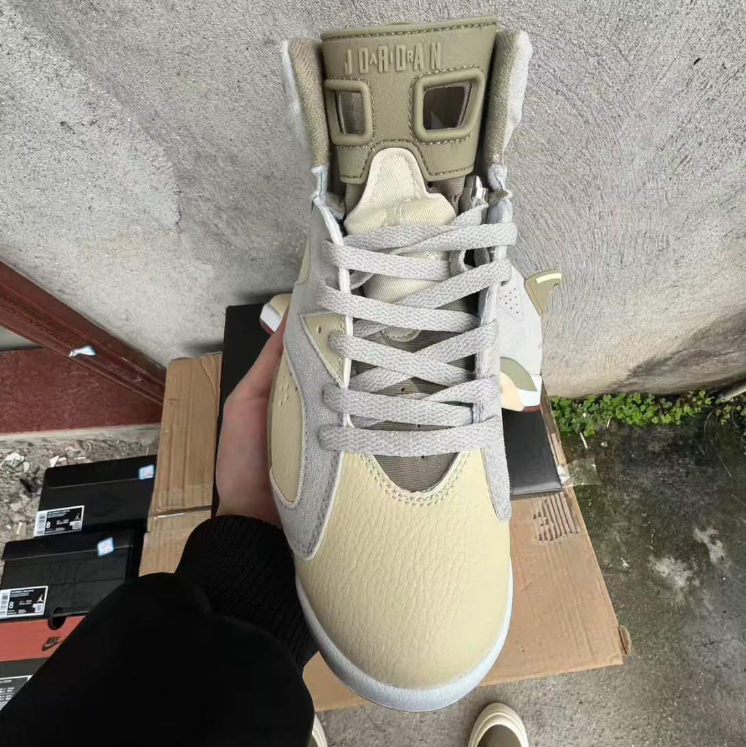 Air Jordan 6 Sail Neutral Olive Shoes Sneakers