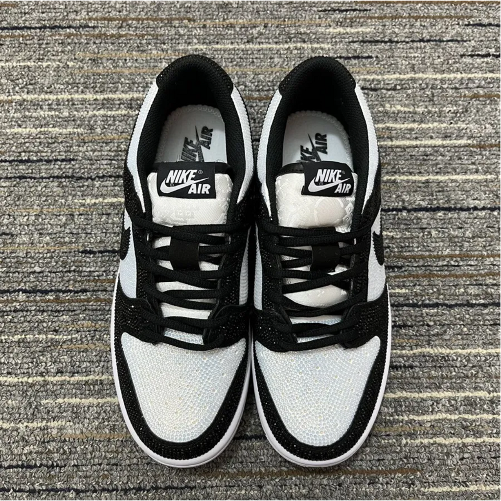 Air Jordan 1 Low Black White Crystal Shoes Sneakers