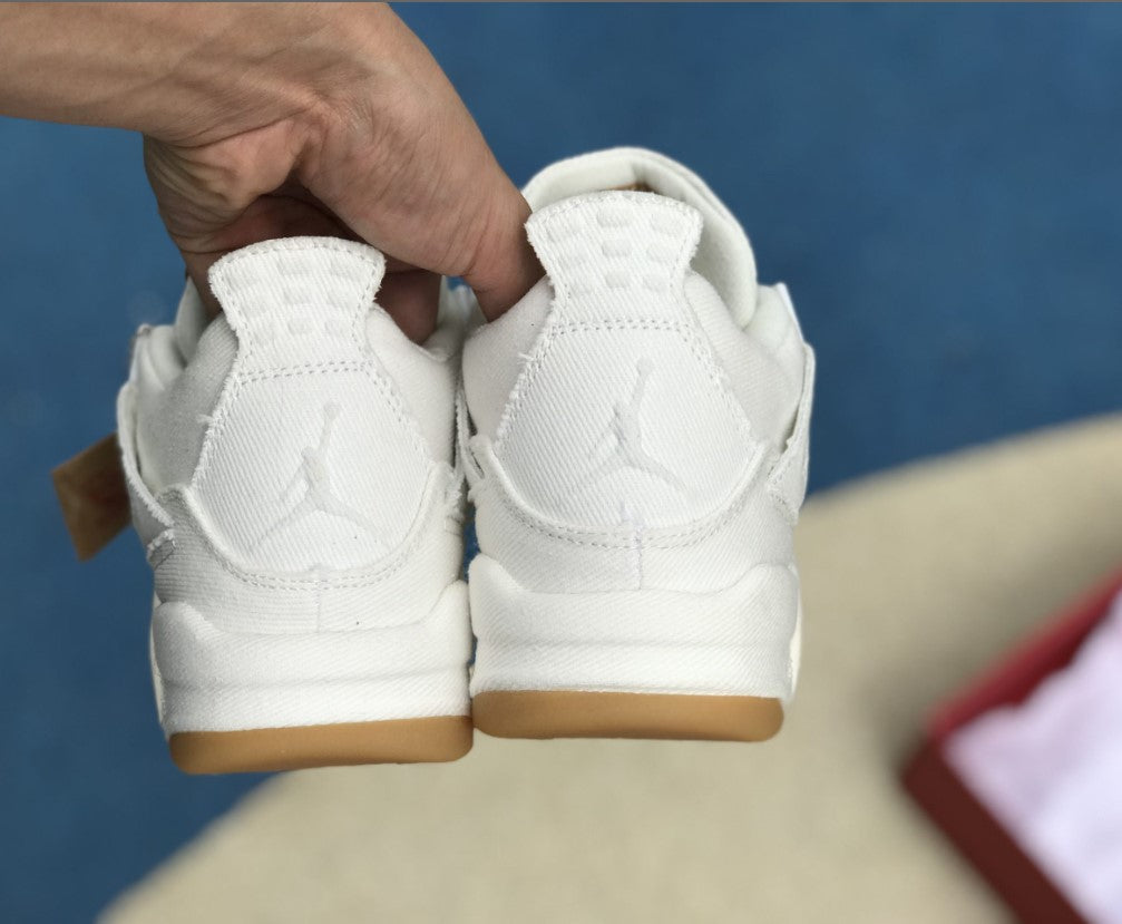 Air Jordan 4 Retro Levi’s White (Levi’s Tag) Shoes