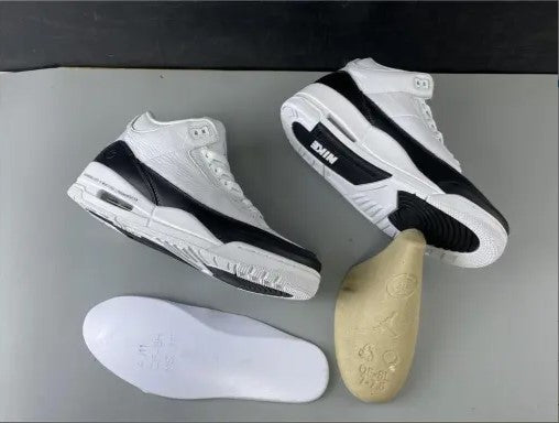 Fragment x AJ 3 White Black Shoes Sneakers