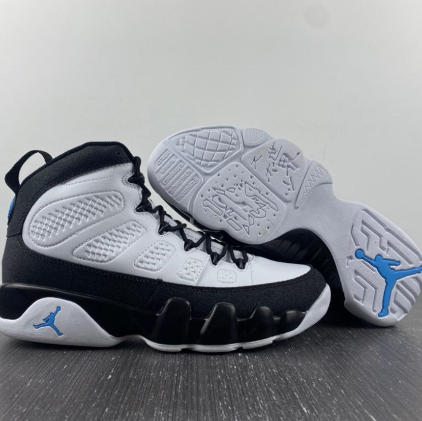 Air Jordan 9 Black University Blue Shoes Sneakers