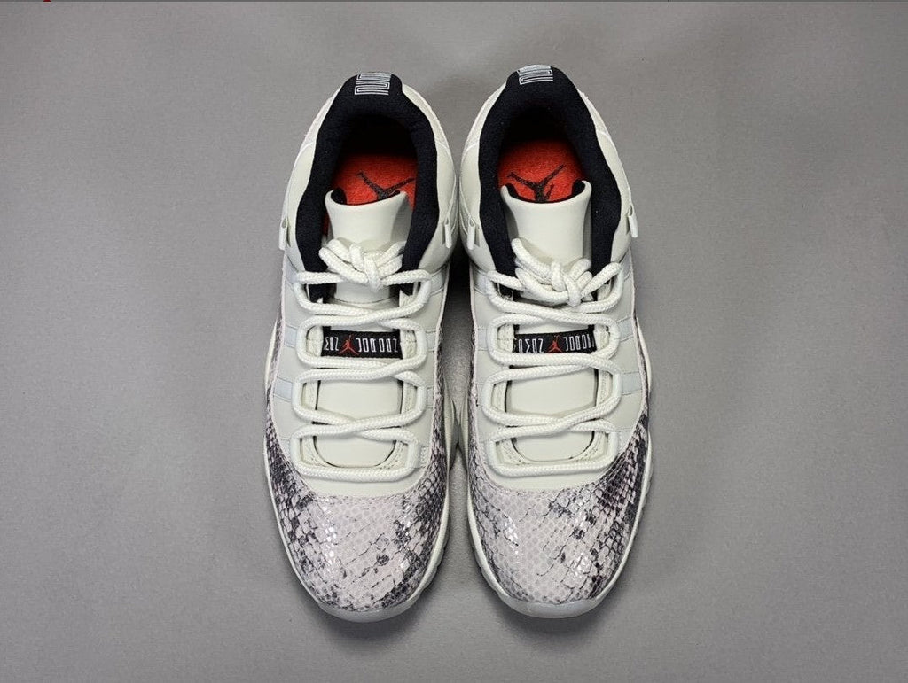 Air Jordan 11 Low Snake Light Bone Shoes Sneakers