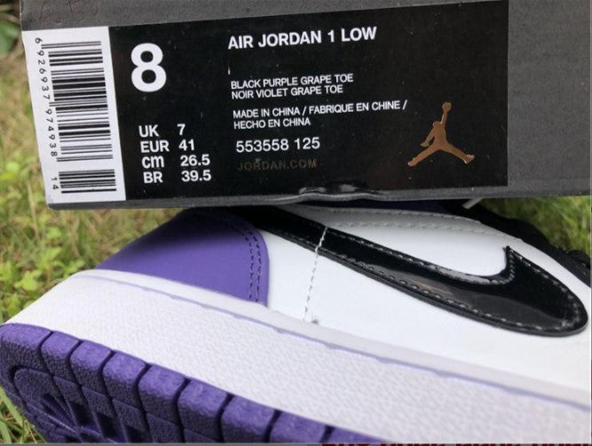 Air Jordan 1 Low Court Purple (GS) Shoes Sneakers