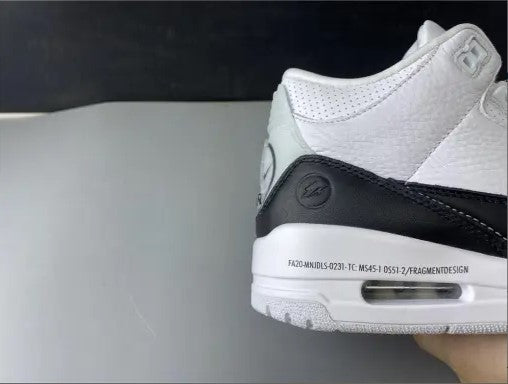 Fragment x AJ 3 White Black Shoes Sneakers