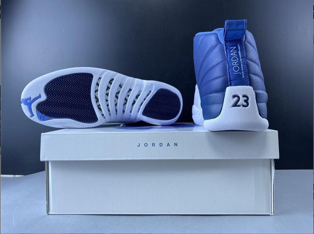 Air Jordan 12 Retro Stone Blue Shoes Sneakers