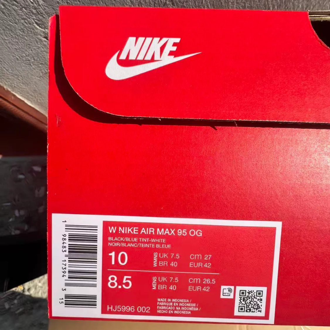 Air Jordan 95 OG Big Bubble Blue Tint Shoes Sneakers