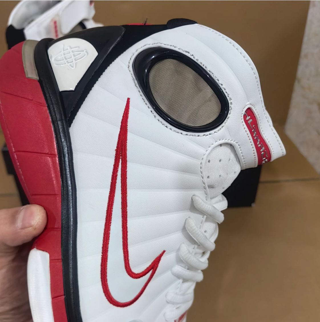 Air Zoom Huarache 2K4 White Varsity Red Shoes Sneakers