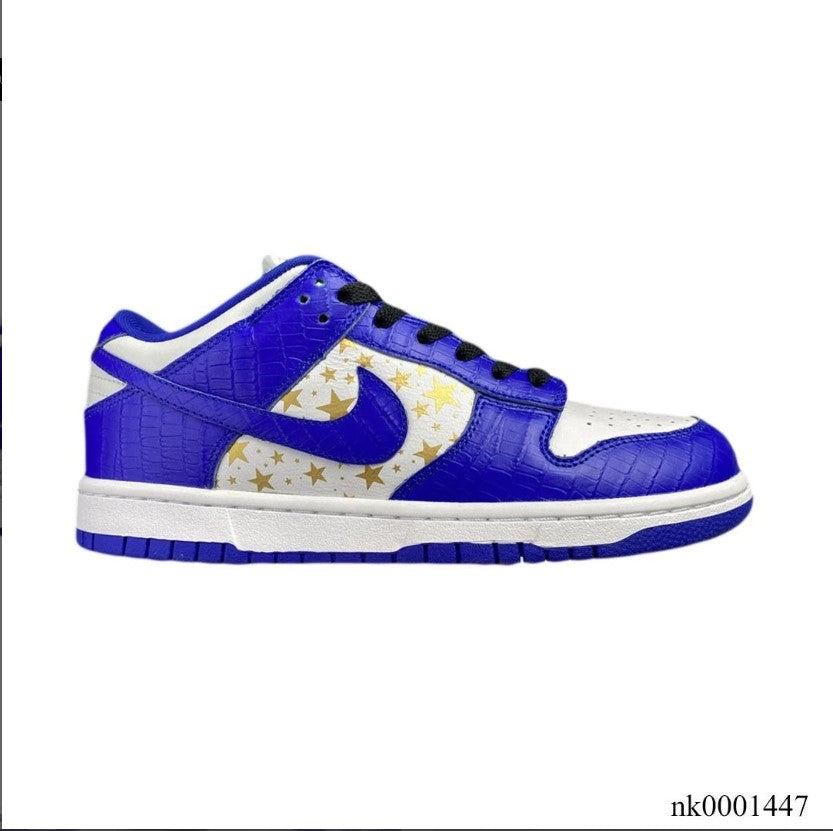 SB Dunk Low White Blue x Supreme Shoes Sneakers