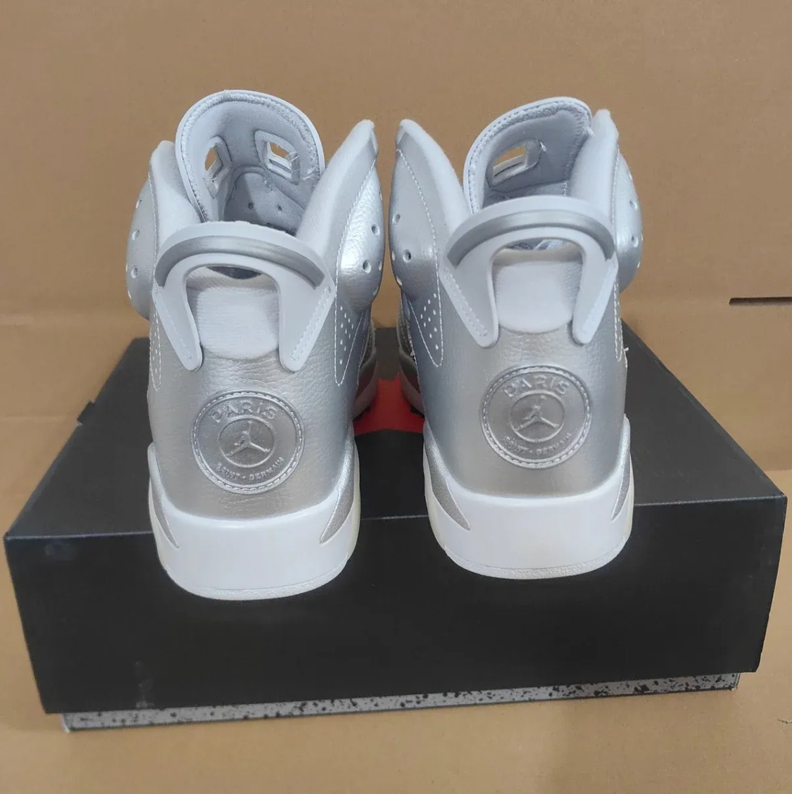 PSG x Air Jordan 6 Metallic Silver Shoes Sneaker