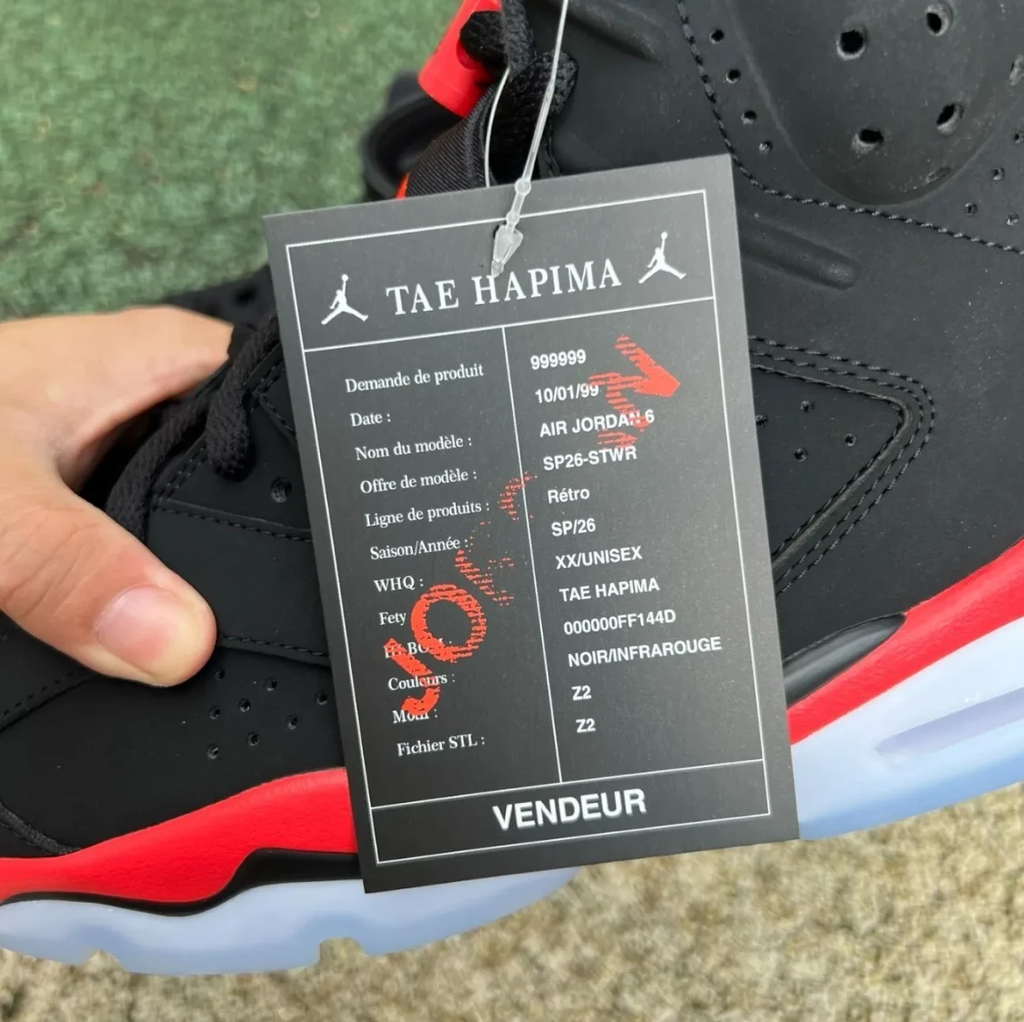 Air Jordan 6 Reverse Infrared Salesman (2026) Shoes Sneaker