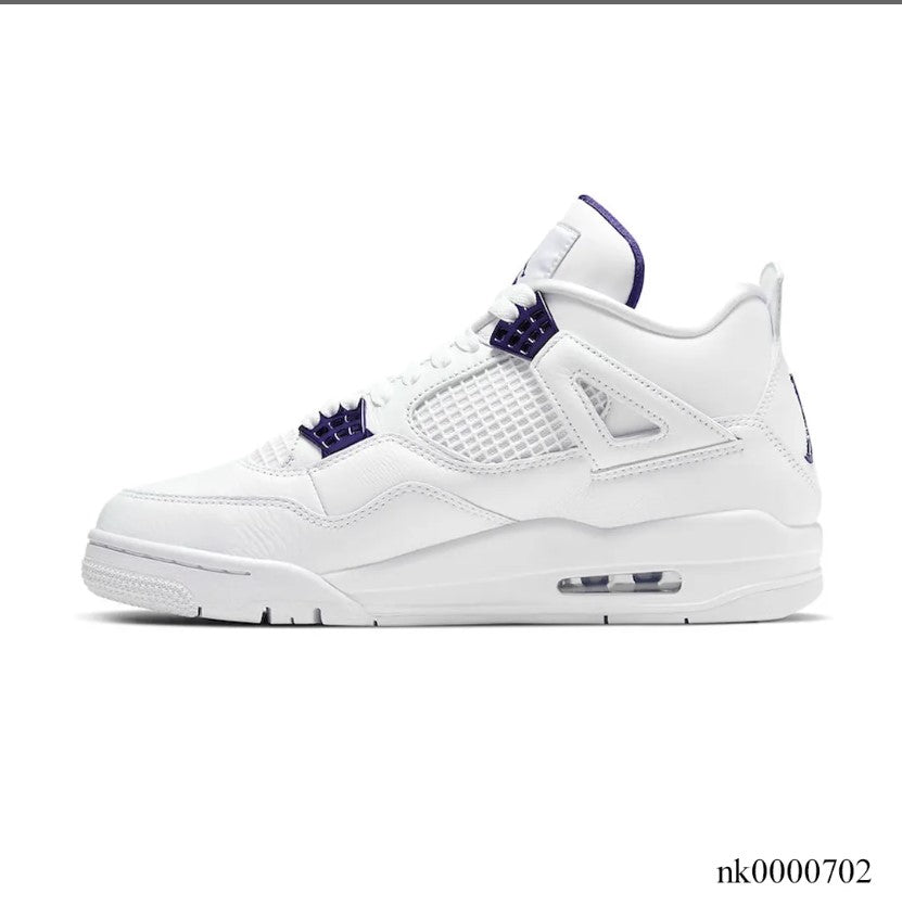 Air Jordan 4 Retro Metallic Purple Shoes Sneakers (Big Size Available)