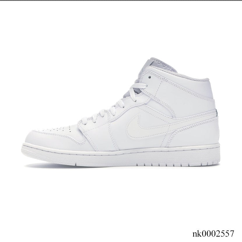 Air Jordan 1 Mid White Pure Platinum Shoes Sneakers