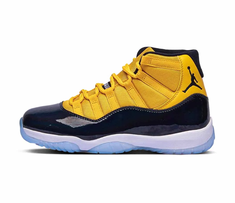 Air Jordan 11 Black Yellow Shoes Sneakers