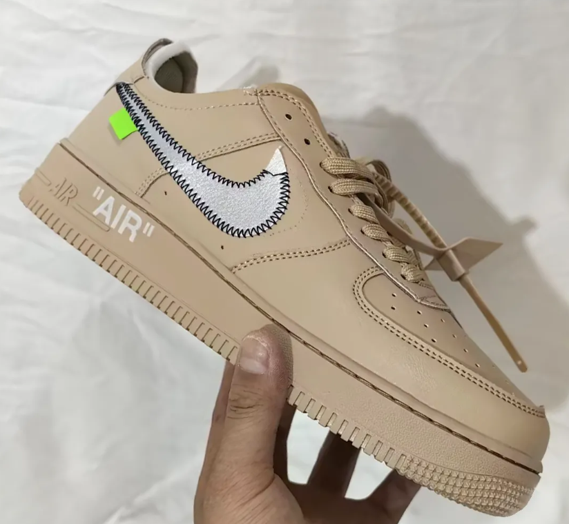 OW x AF 1 Low Sesame Shoes Sneakers