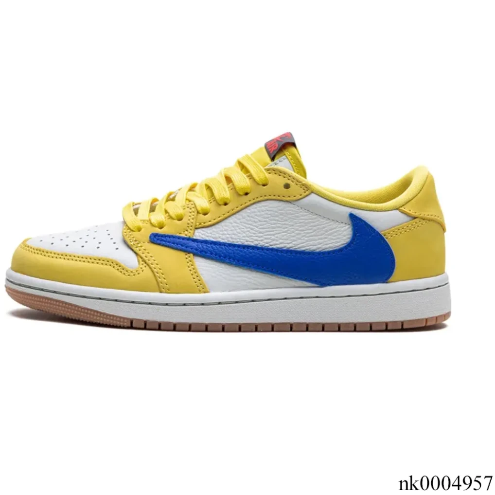 Travis Scott x Air Jordan 1 Retro Low Canary Shoes Sneakers