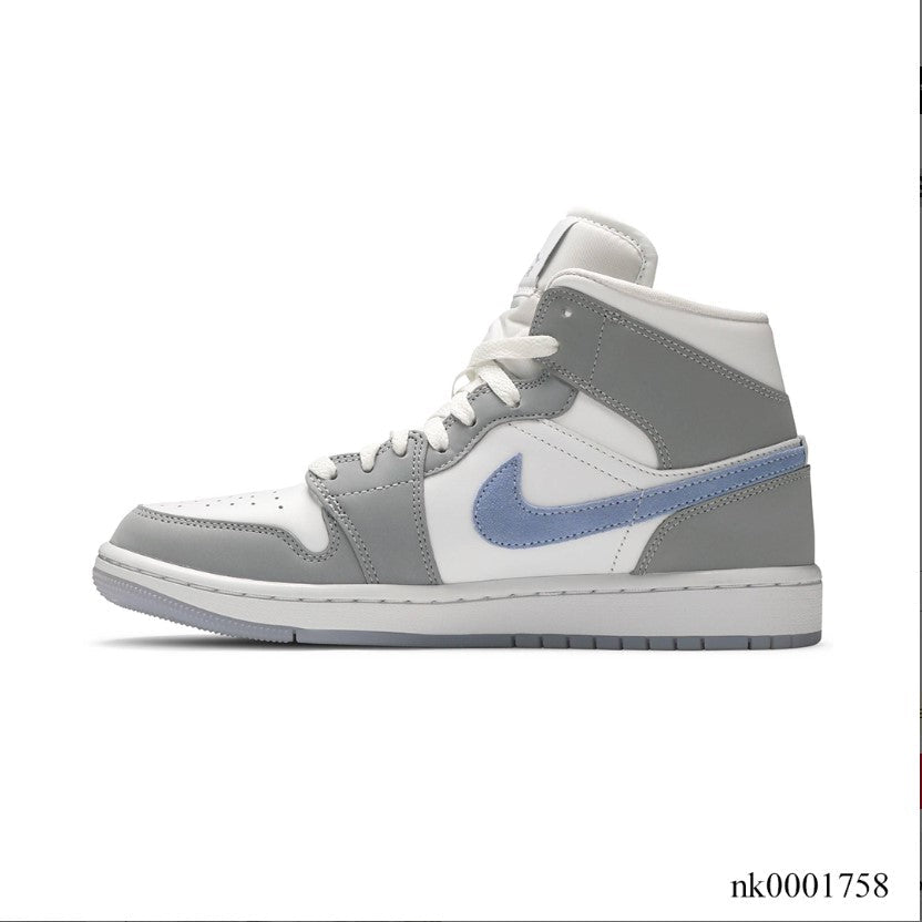 Air Jordan 1 Mid Wolf Grey Aluminum Shoes Sneakers
