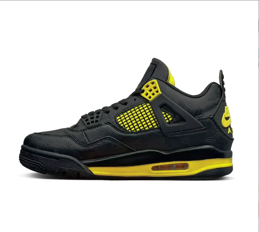 Nigel Sylvester x Kobe Bryant x Air Jordan 4 Thunder Shoes Sneakers