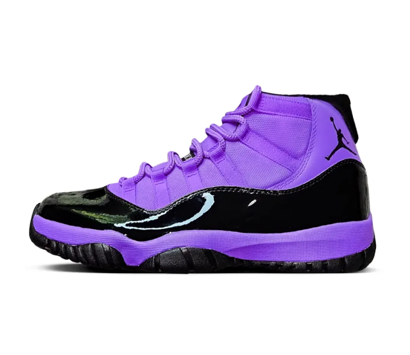 Air Jordan 11 Black Purple Shoes Sneakers
