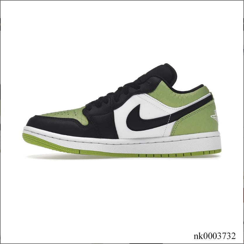 Air Jordan1 Low Snakeskin Vivid Green Shoes Sneakers