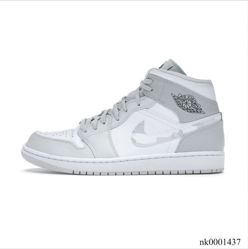 Air Jordan 1 Mid Grey Camo Shoes Sneakers