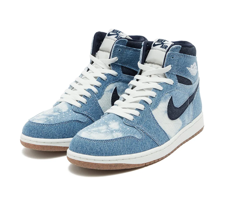 AJ 1 High OG Denim Shoes Sneakers