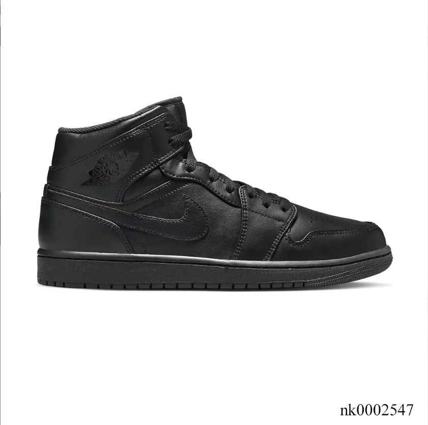 Air Jordan 1 Mid Triple Black Shoes Sneakers