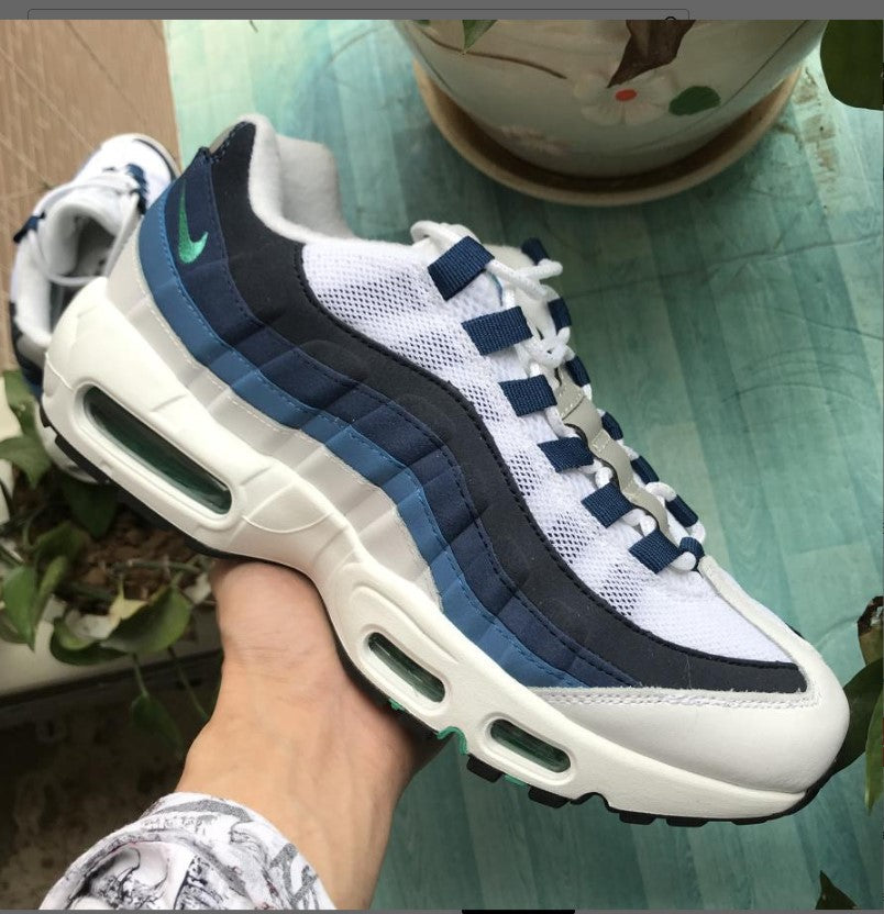 Air Max 95 White Slate Blue Shoes Sneakers