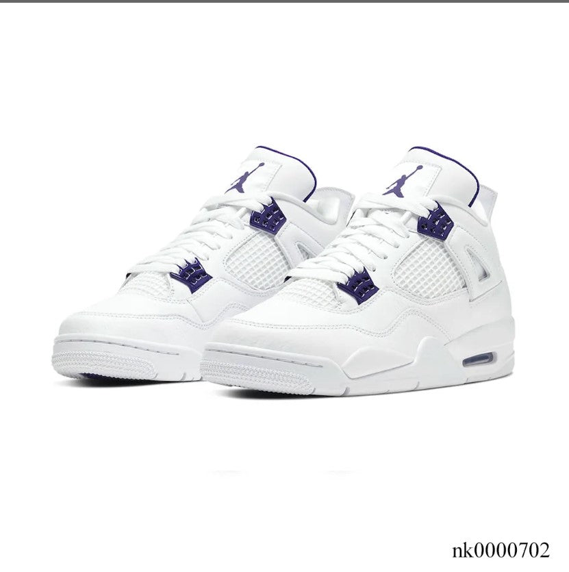 Air Jordan 4 Retro Metallic Purple Shoes Sneakers (Big Size Available)