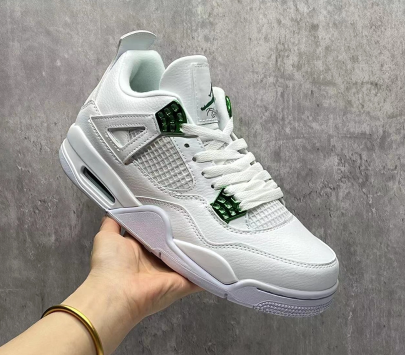 Air Jordan 4 Metallic Green Shoes Sneakers
