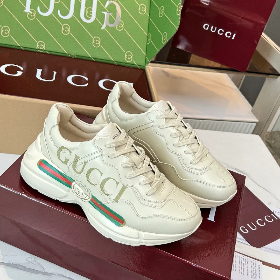 GG Rhyton Canvas Logo Shoes Sneakers