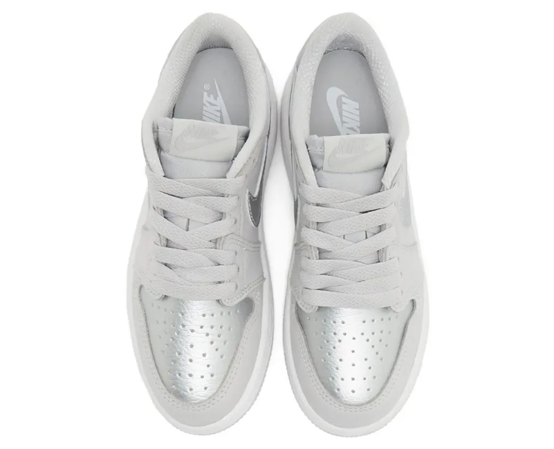 AJ 1 Low OG Metallic Silver Shoes Sneakers