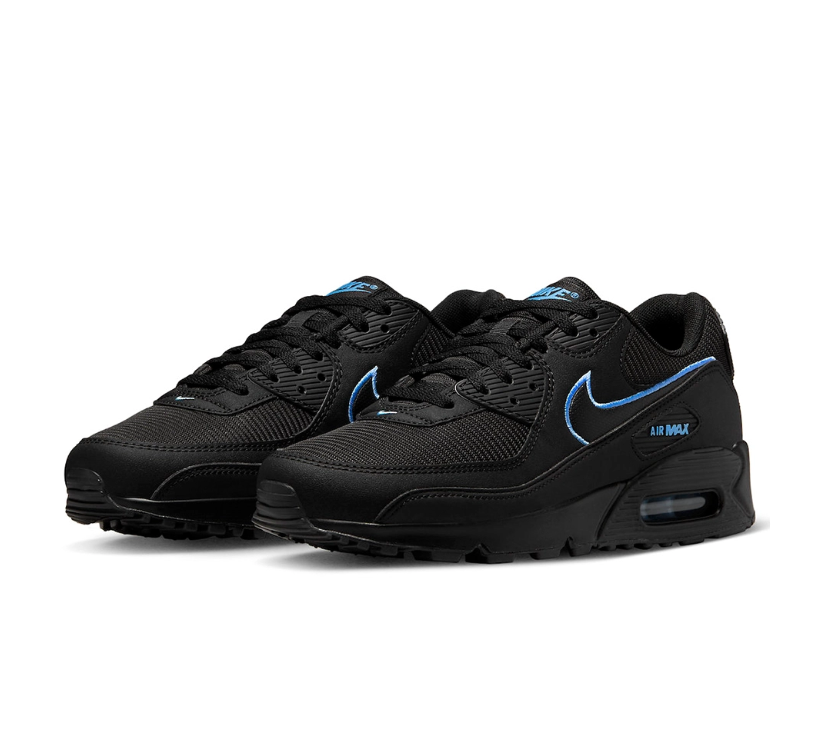 Air Max 90 Black University Blue Shoes Sneakers