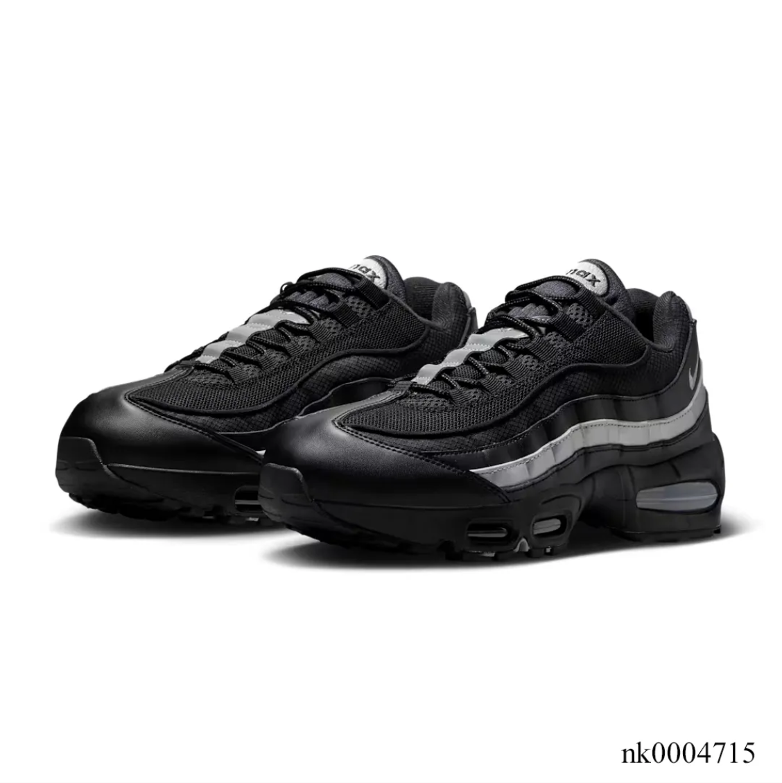 Air Max 95 Big Bubble Black Metallic Silver Shoes Sneakers