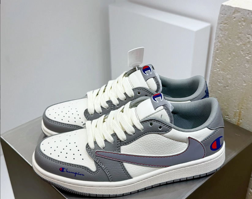 Air Jordan 1 Low x Travis Scott x Champion Shoes Sneakers