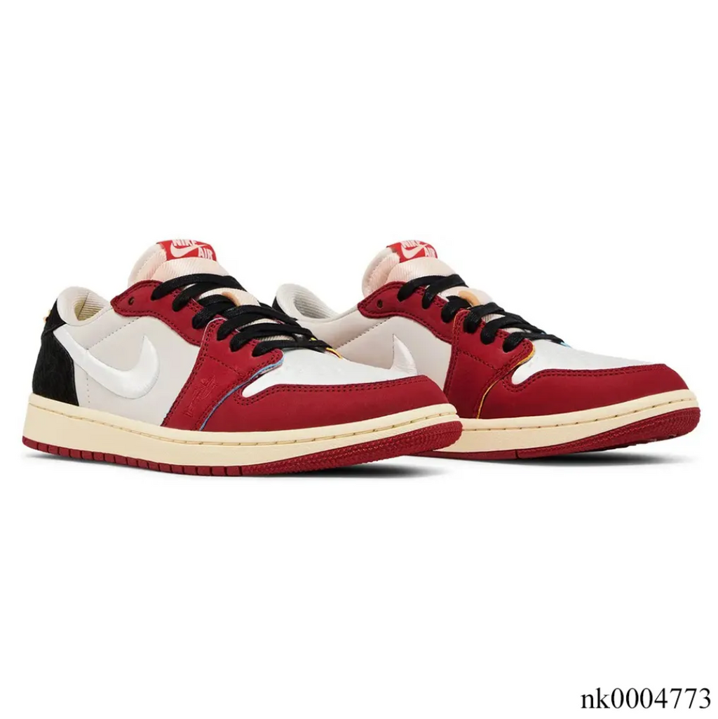 Trophy Room x Air Jordan 1 Low OG (White Swoosh) Shoes Sneakers