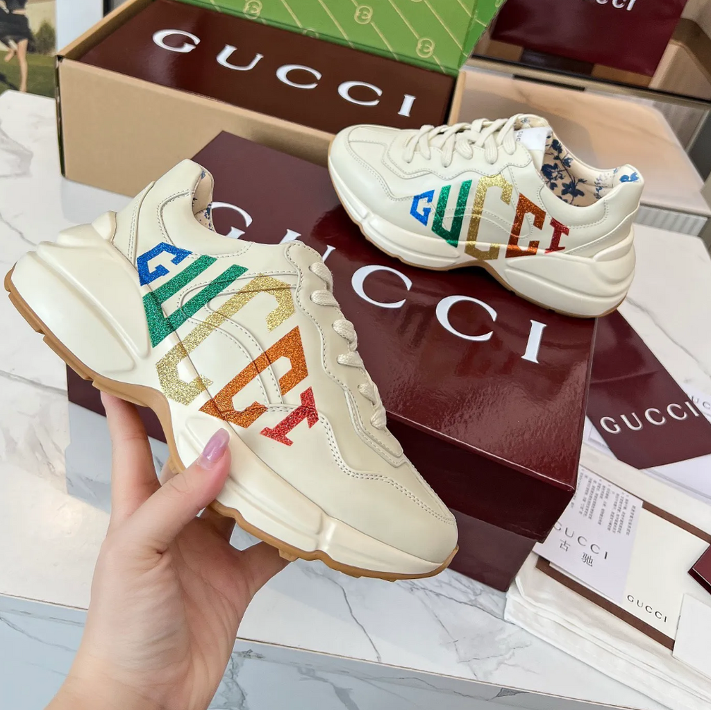 GG Rhyton Monogram ‘Glitter’ Shoes Sneakers
