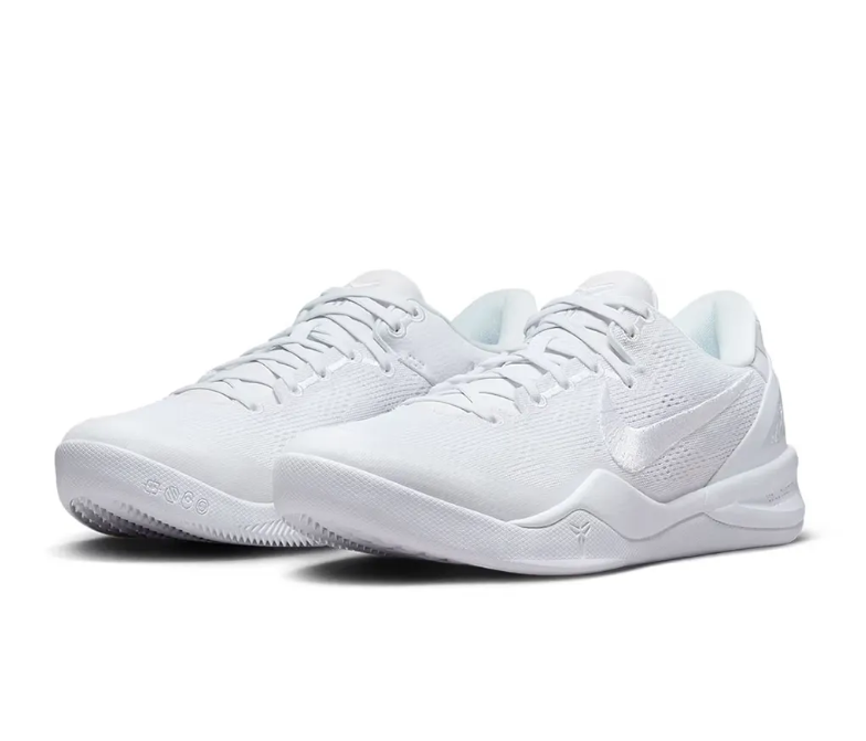 Kobe 8 Protro Triple White Shoes Sneakers