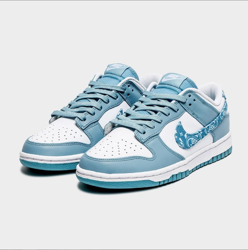 Nike Dunk Low Essential Blue Paisley Shoes Sneakers