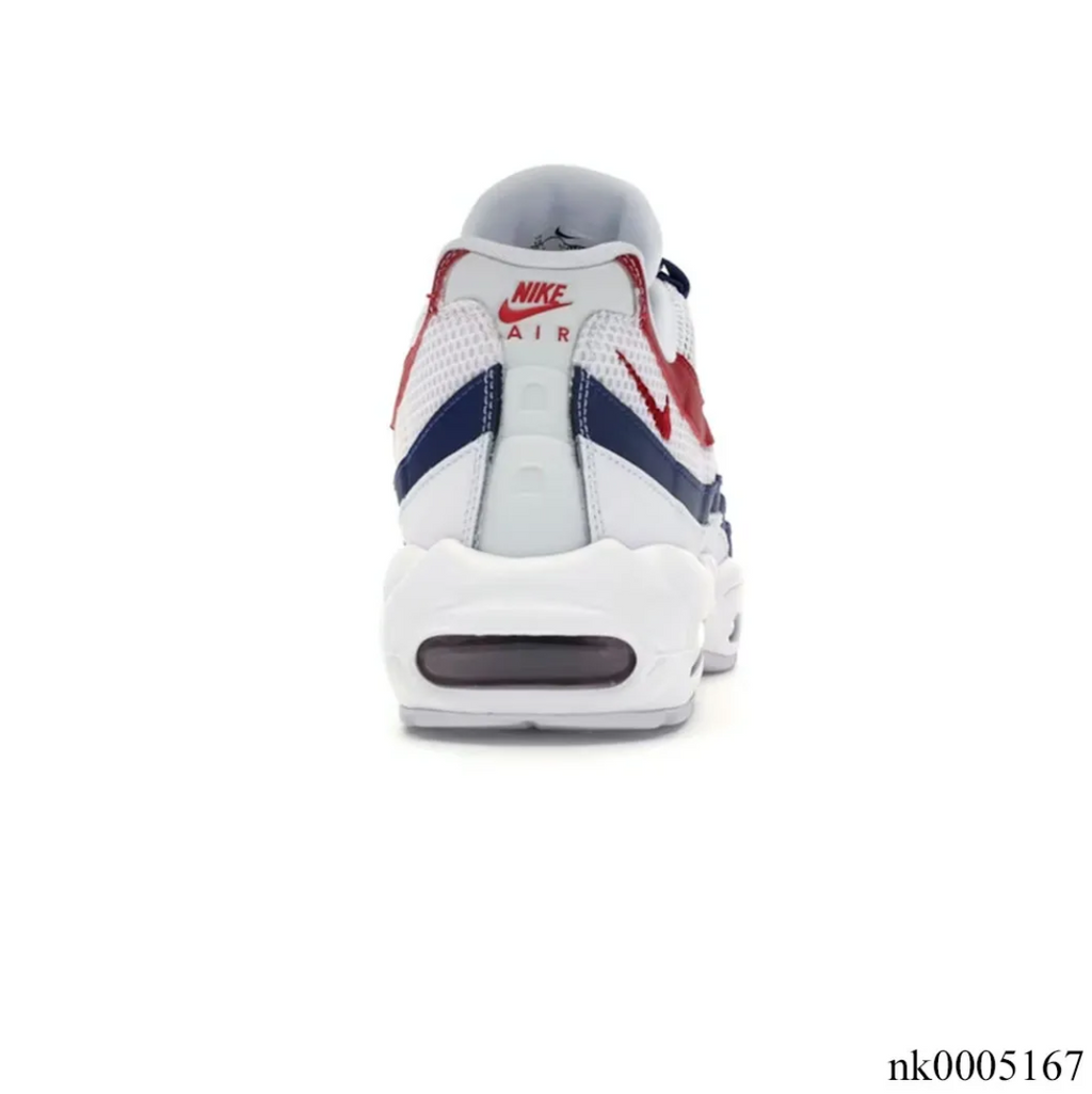 Air Max 95 White Deep Royal Blue Gym Red Shoes Sneakers
