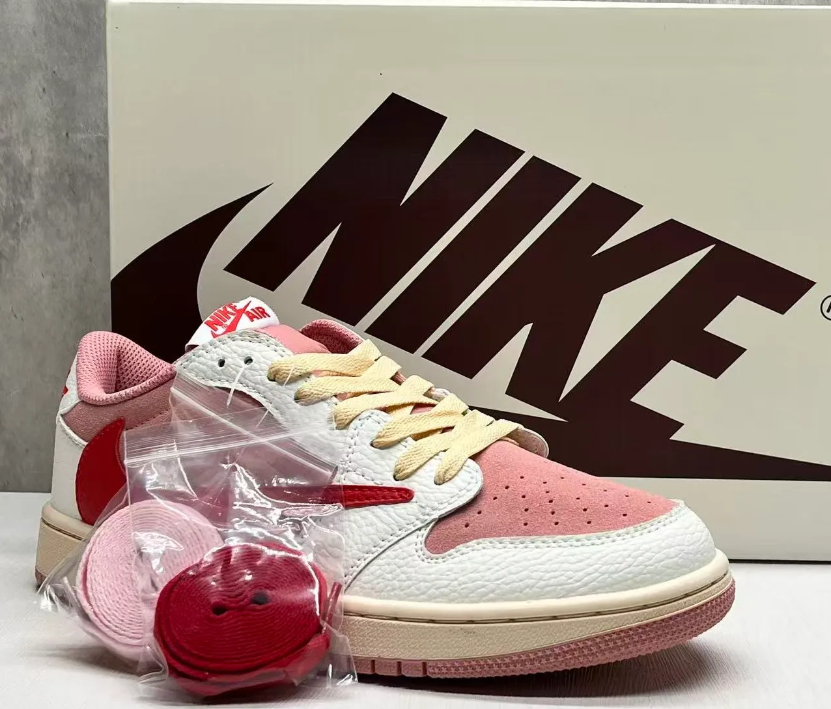 Travis Scott x AJ 1 Low OG Shy Pink Shoes Sneakers