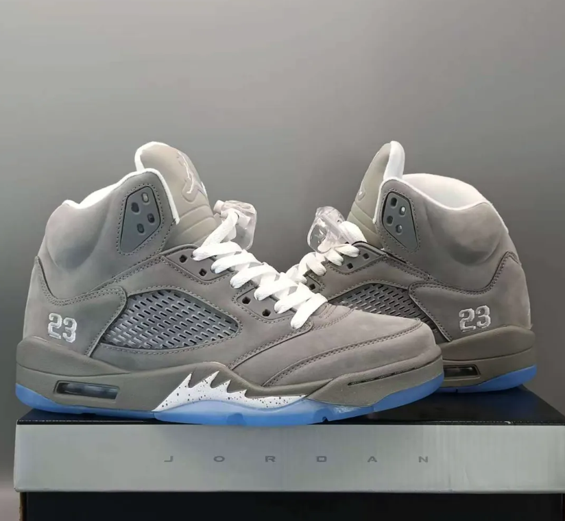 Air Jordan 5 Wolf Grey Shoes Sneakers