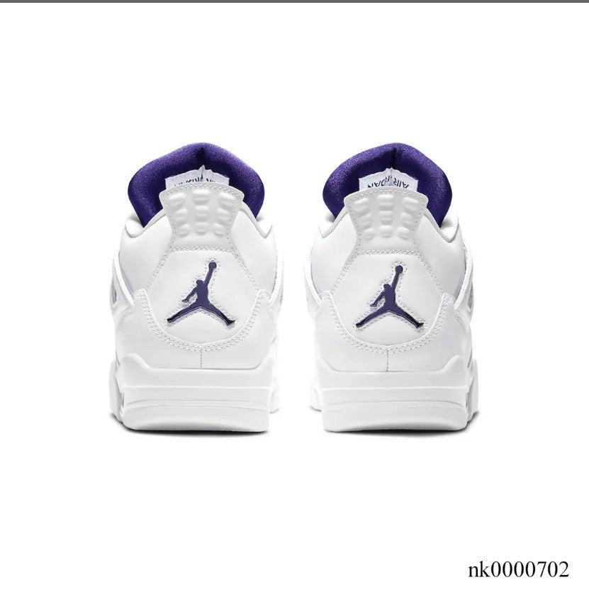 Air Jordan 4 Retro Metallic Purple Shoes Sneakers (Big Size Available)